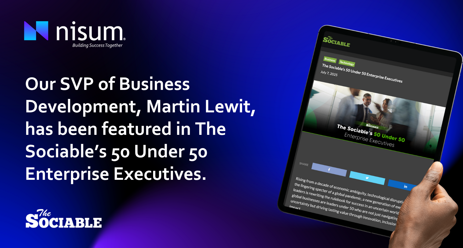 Martín is featured in 50 under 50