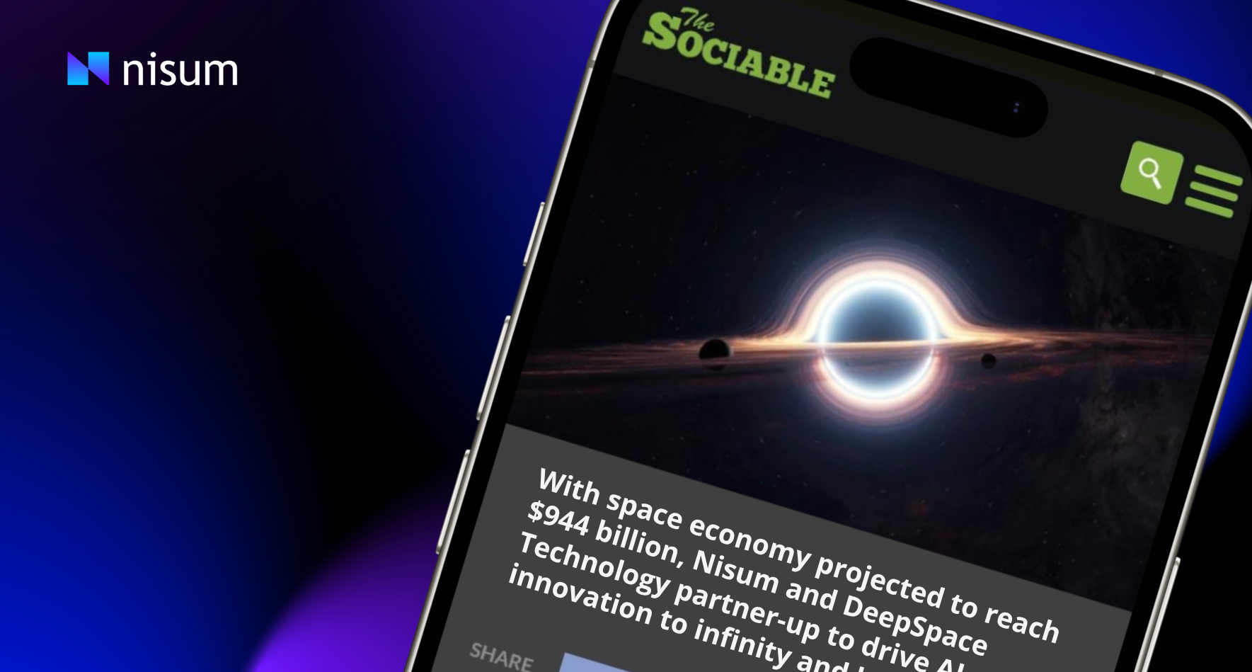 Nisum and Deep Space Technology Drive AI Innovation to New Frontiers  